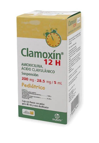Amoxicilina/Acido Clavula Clamoxin 12H 200Mg Pedia Susp 40Ml