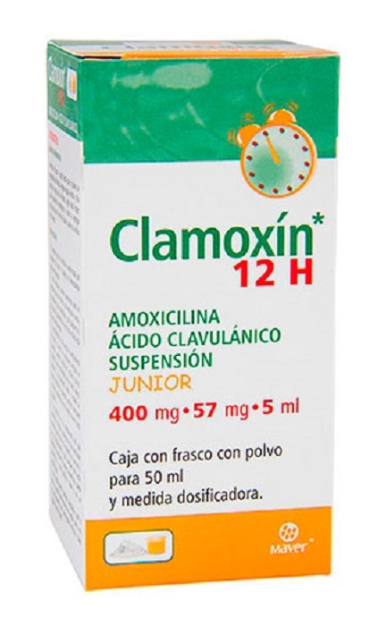 Amoxicilina/Acido Clavula Clamoxin 12H 400Mg Junior 50Ml Susp