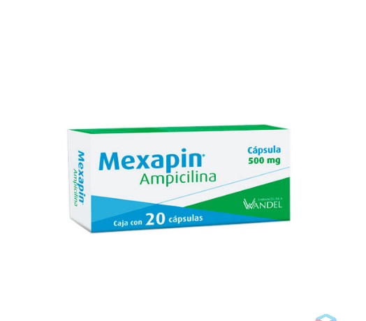 Ampicilina Mexapin 500Mg C/20 Caps