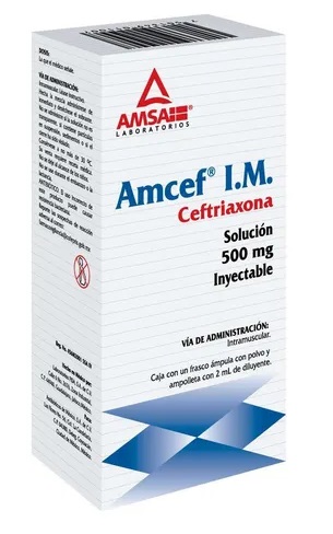 Ceftriaxona 500Mg Amp C/1(Amcef)
