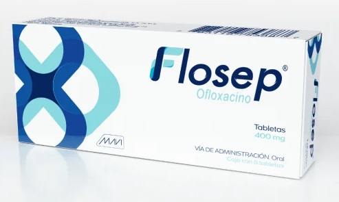 Flosep Ofloxacino 400Mg C/8 Tab