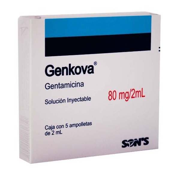 Genkova Gentamicina Iny 80Mg 2Ml C/5