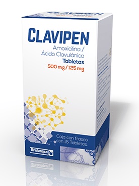 Clavipen Amoxicilina/Acido Clavulanico 500/125Mg C/10 Tbs
