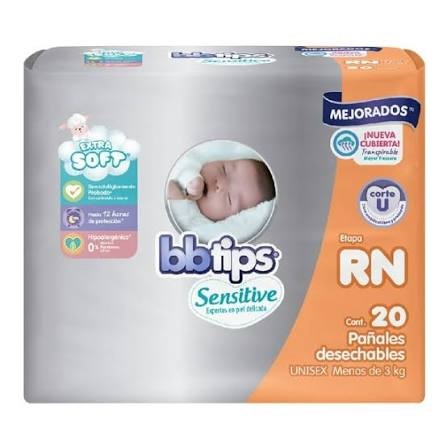 PAÑAL BBTIPS R-NACIDO/20PZ